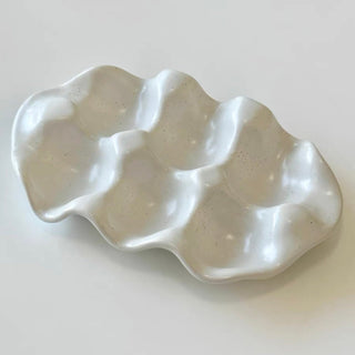 3D Wave Ceramic Accessory Tray  Storage