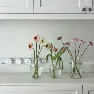 Clear Glass Simple Flower Vase
