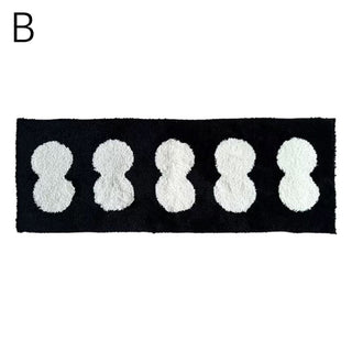 Monochrome Dot Motif Long Rug Mat Absorbent 50 x 160 cm Kitchen Mat