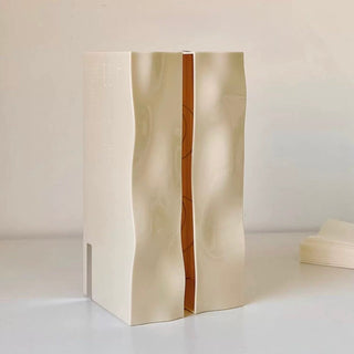 Wavy Cream Color Tissue Case Tissue Box
