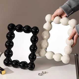 Bonbon Ball Ceramic Mirror  Tabletop Wall Mount