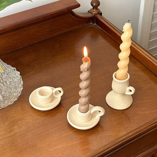 Ceramic Natural Candle Holder