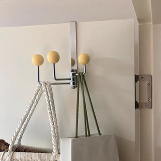Ball-shaped movable triple door hookin  hanger hook