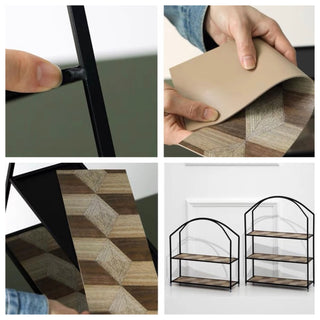 Iron Frame Three-Tier Display Rack  Storage