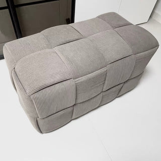 Bench-style woven stoolin  ottoman 38cm high