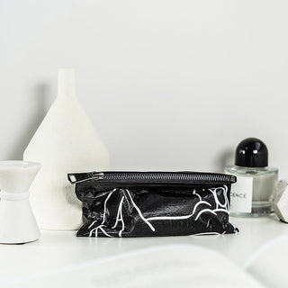 Body Nuance Art Cosmetic Storage Flat Pouch  Silver