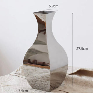 Mirror-finish stainless steel flower vase silver vase mirror finish