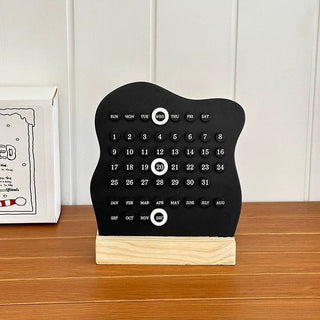 Irregular Wave Desktop Mini Board Perpetual Calendar