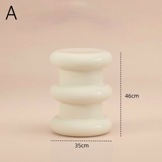 Chubby Round Three-Tier Side Table Stool   in