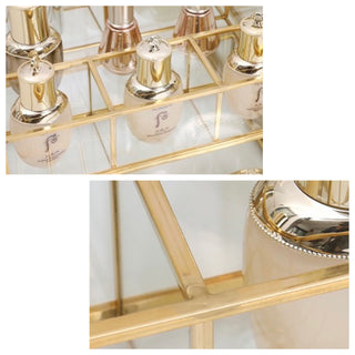 Gold Clear Cosmetic Storage Drawer Set of 2