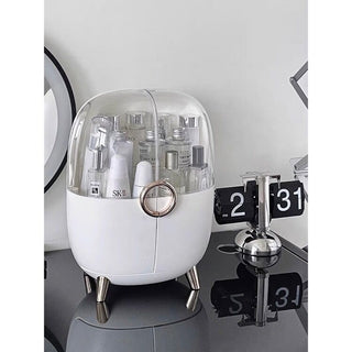 Circle Handle Legged Cosmetic Box Storage