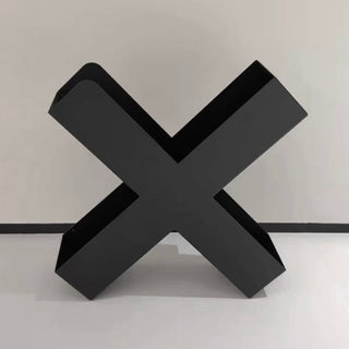 X-shaped Iron Magazine Rack Storage Book Stand