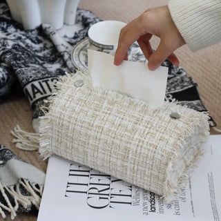 Tweed-style fringe mixed tissue case