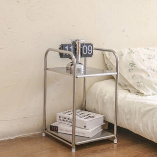 Modular Stainless Steel Tier Rack Side Table