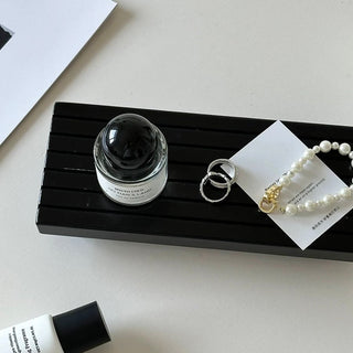 Legged Black Wood Rectangular Tray Small Item Holder Accessory Tray