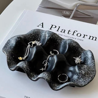 3D Wave Ceramic Accessory Tray  Storage