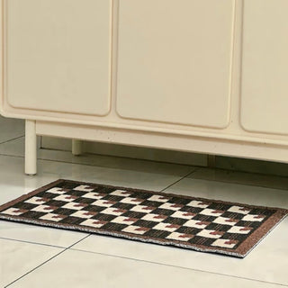 Retro Geometric Pattern Entrance Mat  50 x 80 cm Mud Removal Mat