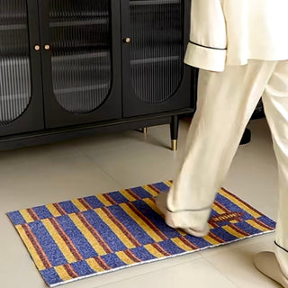Retro Color Stripe Pattern Entrance Mat 50 x 80 cm Mud Removal