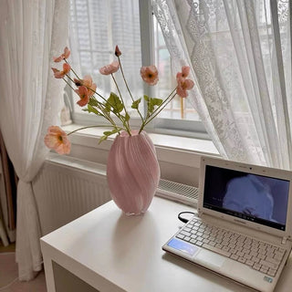 Twist Design Glass Flower Vase
