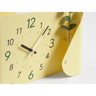 Unique Clock with Vase   Table Clock with Single Flower Vase