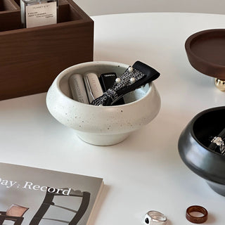 Ceramic Round Deep Bowl Accessory Tray