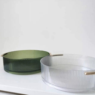 Striped Pattern 360 Degree Rotating Cosmetic Storage Tray
