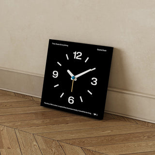 Square Frame Monotone Clock  Wall Clock