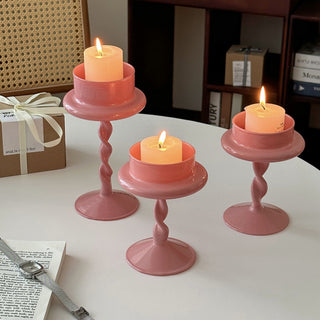way Pink Twist Candle Holder