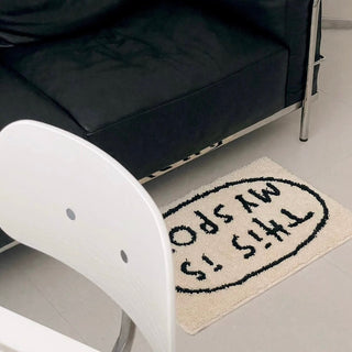 Monochrome Message-printed Door Entrance Mat 50x80cm Absorbent Non-slip Tufted