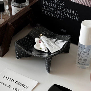 Ink Splash Pattern Square Accessory Tray  Storage