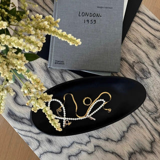 Asymmetrical Footed Accessory Tray 2 Sizes  Compote Fruit Tray