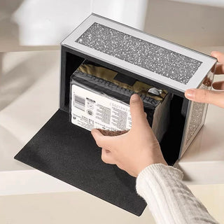 Luxury Glitter Mirror Tissue Case Mirror Silver