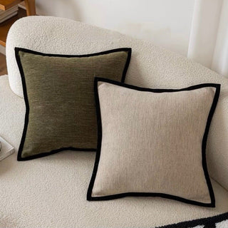 Piping Linen-like Cushion Cover  45 x 45 cm