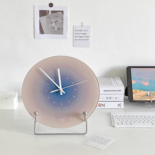 Gradient Clock with Stand  Wall Clock