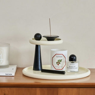 Movable Two-Tier Round Accessory Tray