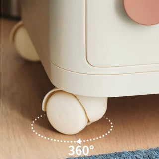 Castered Square Two-Tier Storage Rack Side Table