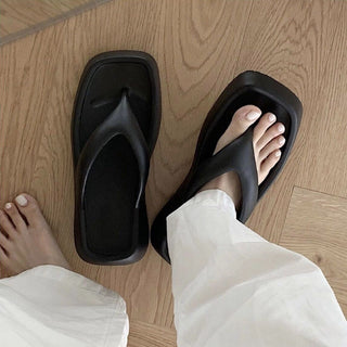 Square Toe Thong Sandals   Room Shoes