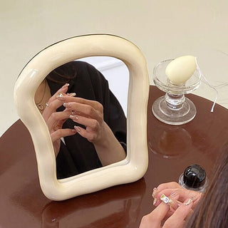 Bread motif Toast-shaped frame mirror  Wall hanging