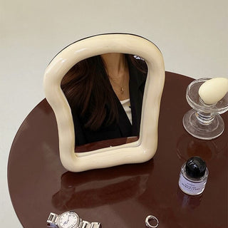 Bread motif Toast-shaped frame mirror  Wall hanging