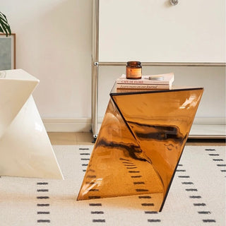 Acrylic Triangle Stool Side Table