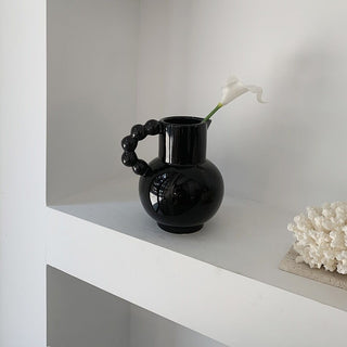 Pokopoko Ceramic Flower Vase with Handle