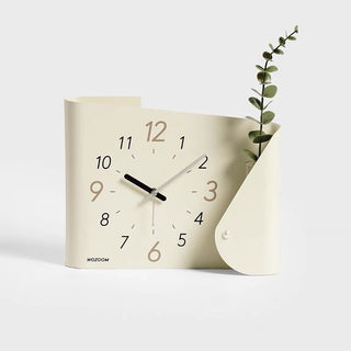 Unique Clock with Vase   Table Clock with Single Flower Vase
