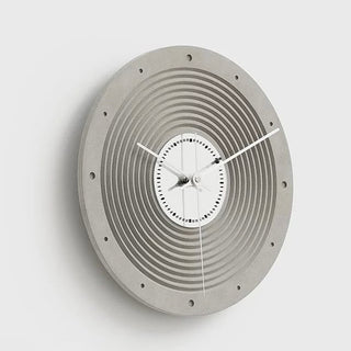 Matte Gray Mirror Round Clock  Wall Clock