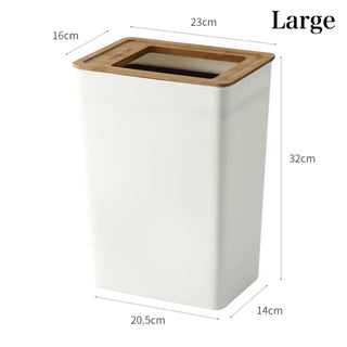 Wood x White Slim Dustbin  2 Types