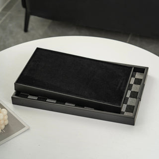 Black Iron Checkerboard Tray   in  and 2 Sizes  Storage