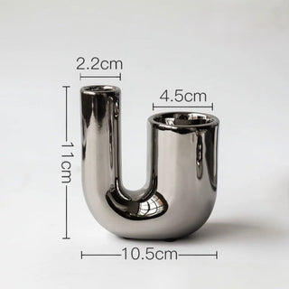 Metallic Candle Holder   Decorative Object