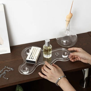 Clear Acrylic Wavy Tray for Small Items