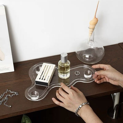 Clear Acrylic Wavy Tray for Small Items