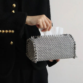 Tweed-style fringe mixed tissue case