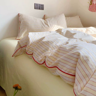 Colorful Stripe Cotton Duvet Cover Set